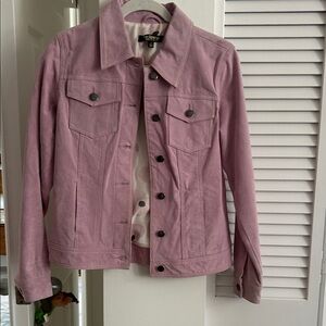 twiggy LONDON Dusty Pink Suede Jean Jacket